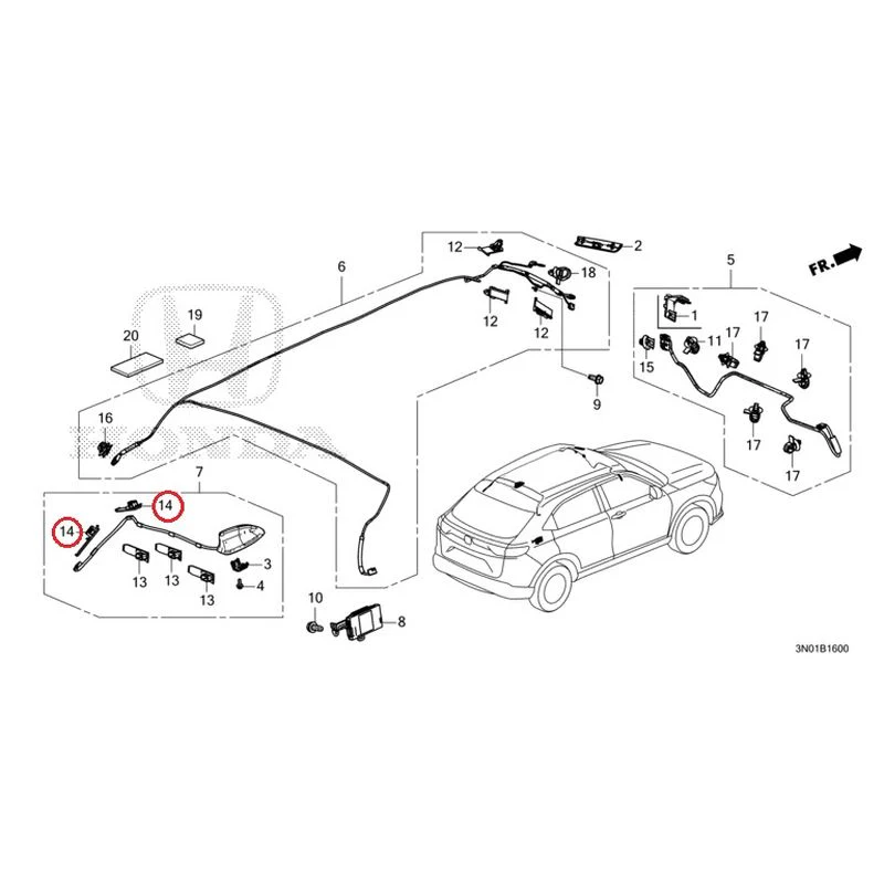[NEW] JDM HONDA VEZEL e:HEV RV5 2025 Antenna GENUINE OEM - Image 19