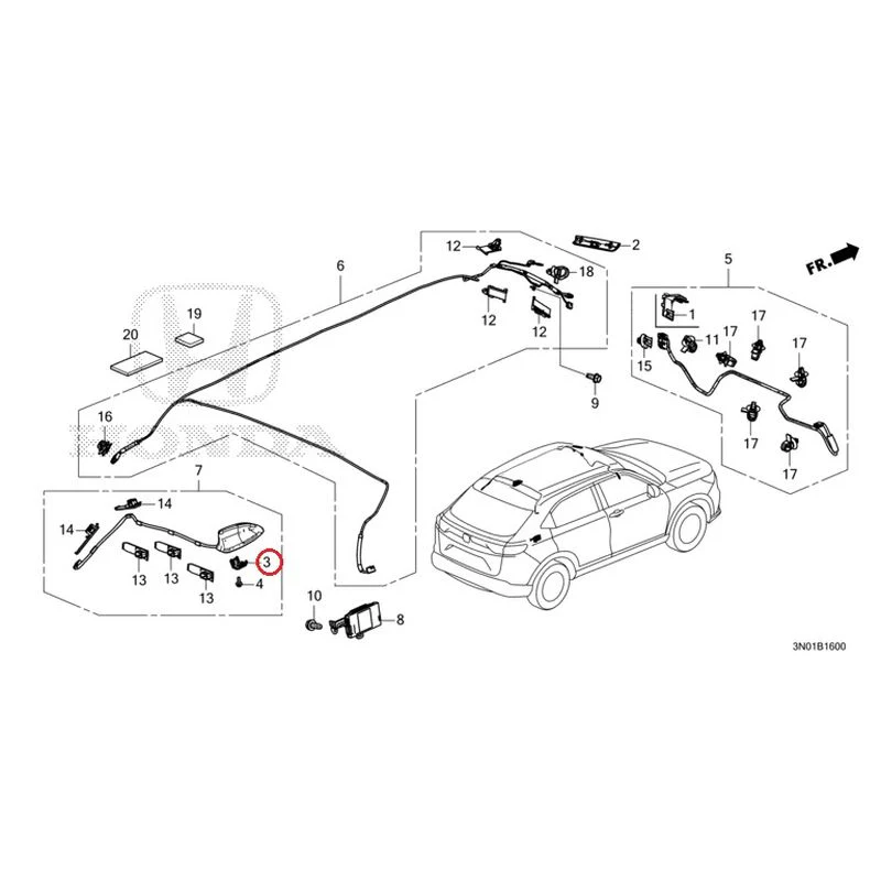 [NEW] JDM HONDA VEZEL e:HEV RV5 2025 Antenna GENUINE OEM - Image 4