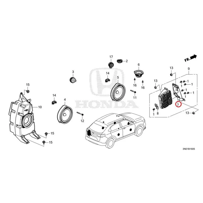 [NEW] JDM HONDA VEZEL e:HEV RV5 2025 Speakers GENUINE OEM - Image 10