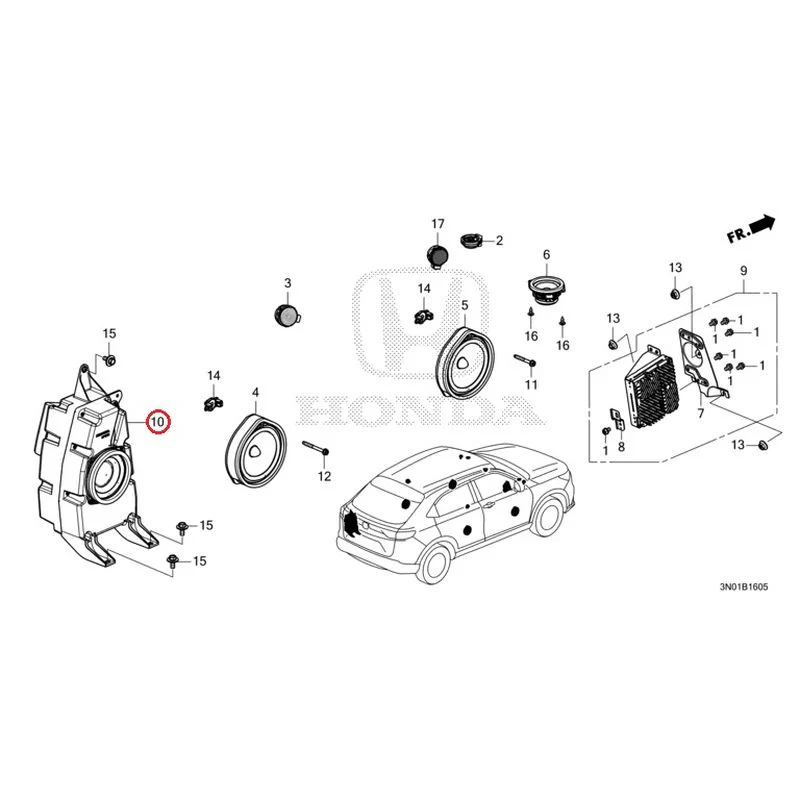 [NEW] JDM HONDA VEZEL e:HEV RV5 2025 Speakers GENUINE OEM - Image 13