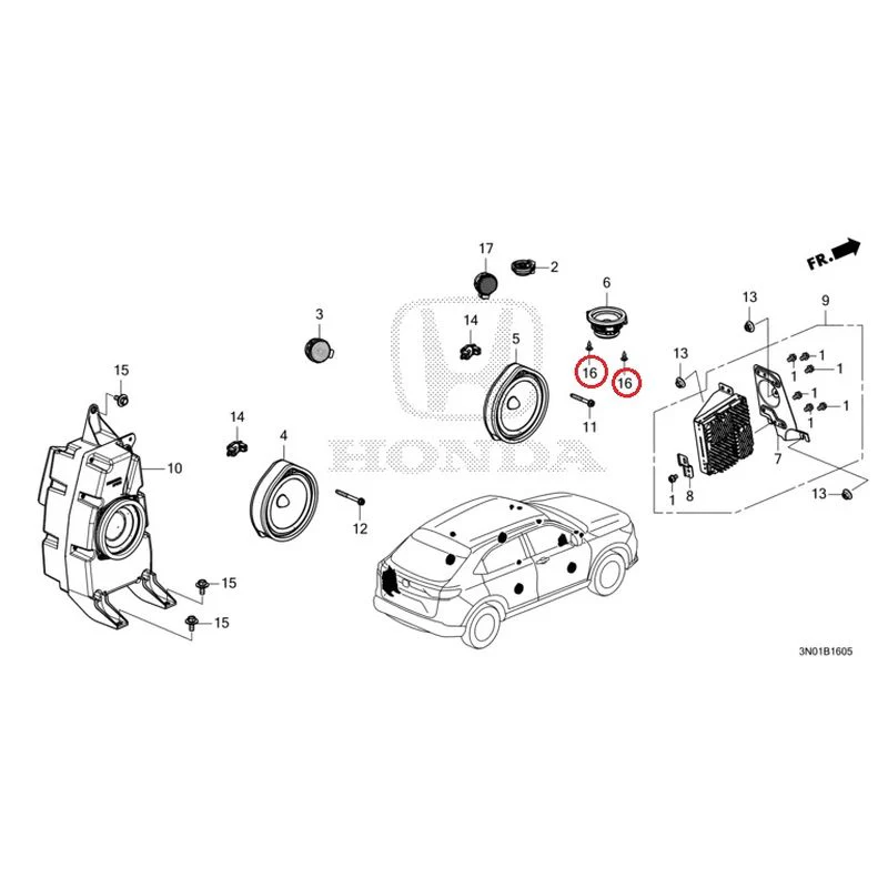 [NEW] JDM HONDA VEZEL e:HEV RV5 2025 Speakers GENUINE OEM - Image 19