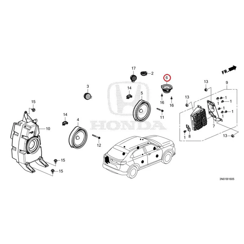 [NEW] JDM HONDA VEZEL e:HEV RV5 2025 Speakers GENUINE OEM - Image 9
