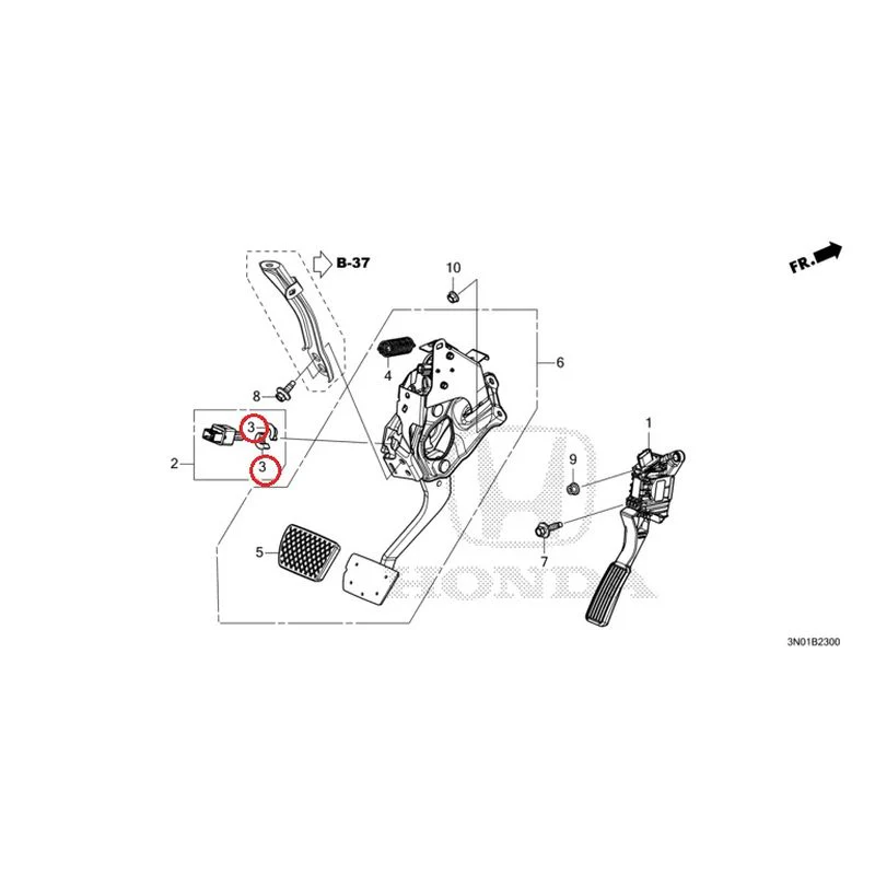 [NEW] JDM HONDA VEZEL e:HEV RV5 2025 Pedals GENUINE OEM - Image 4