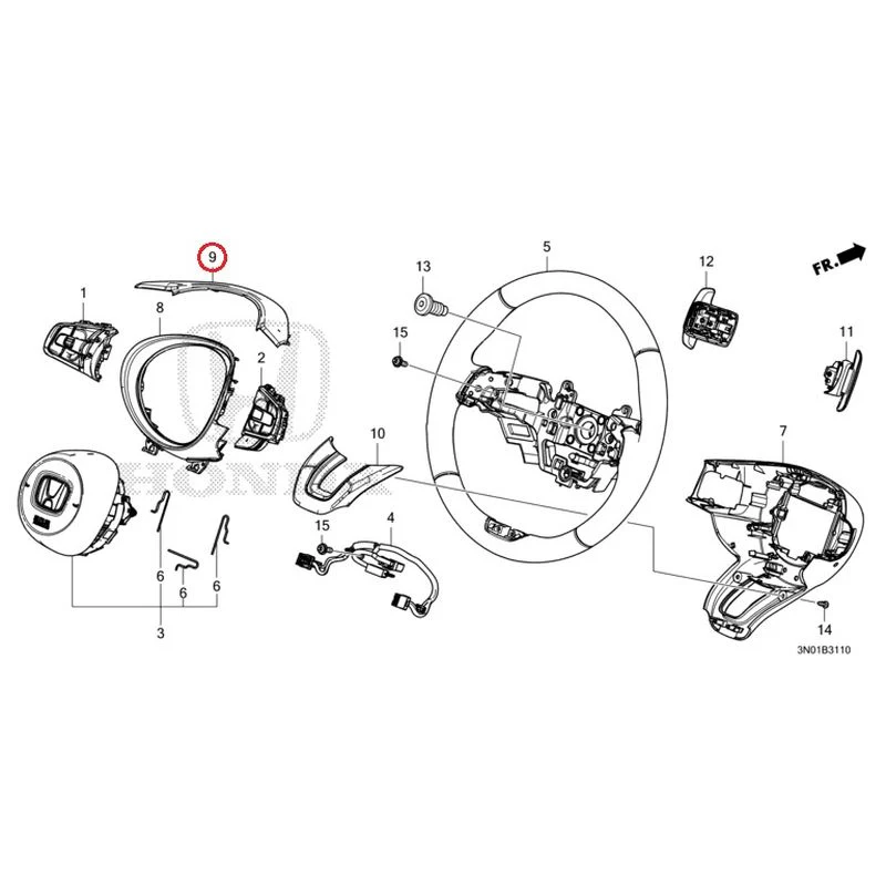 [NEW] JDM HONDA VEZEL e:HEV RV5 2025 Steering Wheel GENUINE OEM - Image 10