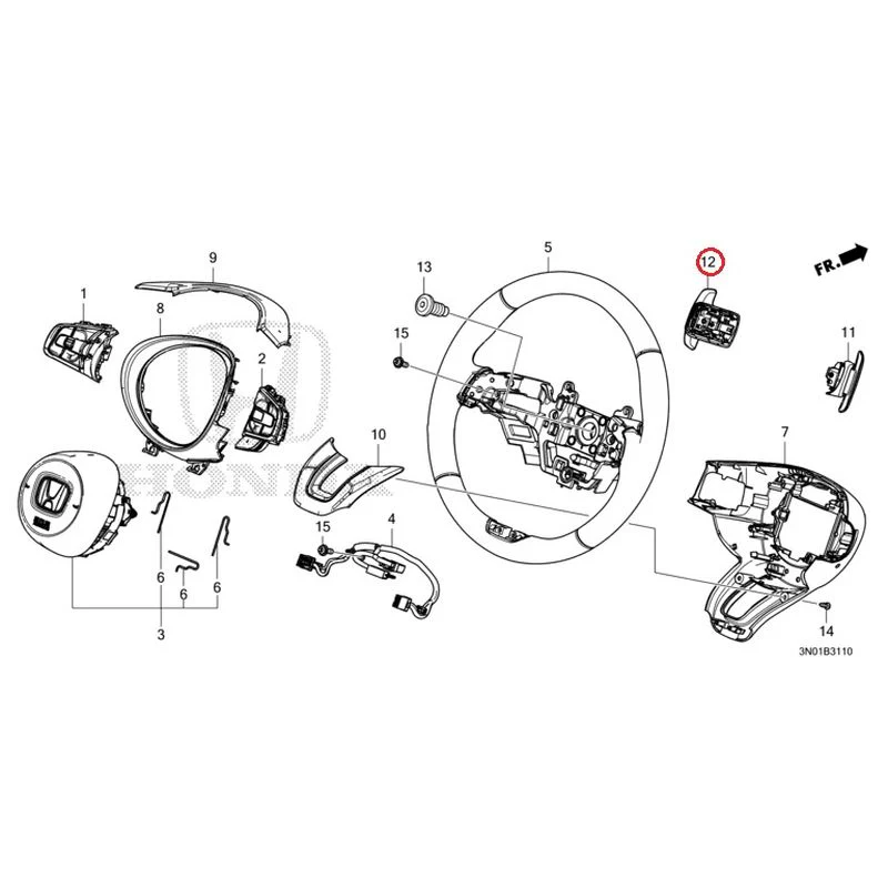 [NEW] JDM HONDA VEZEL e:HEV RV5 2025 Steering Wheel GENUINE OEM - Image 13