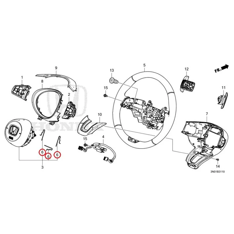 [NEW] JDM HONDA VEZEL e:HEV RV5 2025 Steering Wheel GENUINE OEM - Image 7