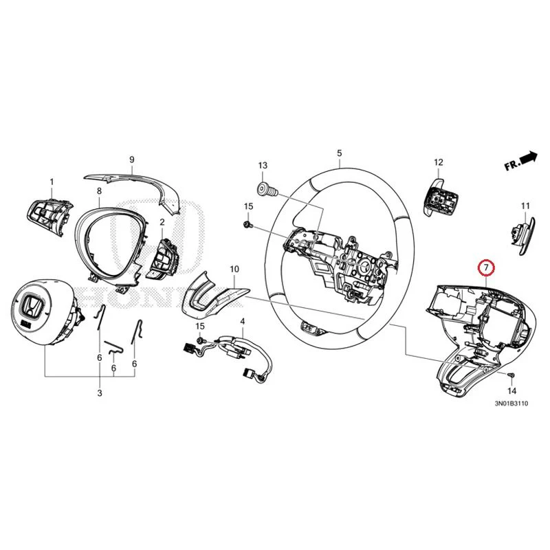 [NEW] JDM HONDA VEZEL e:HEV RV5 2025 Steering Wheel GENUINE OEM - Image 8