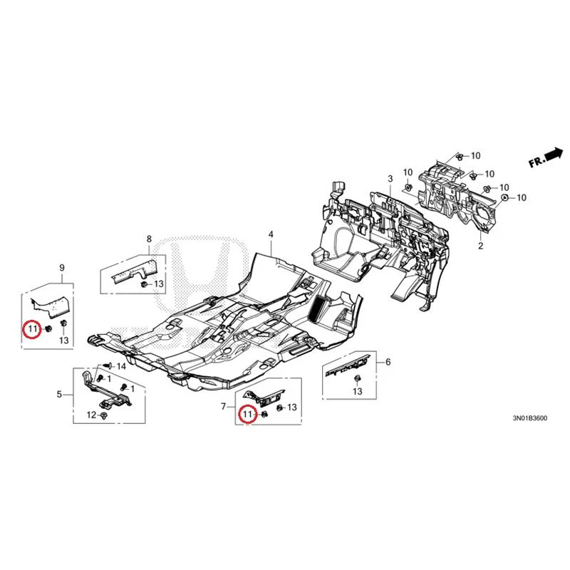 [NEW] JDM HONDA VEZEL e:HEV RV5 2025 Floor Mat GENUINE OEM - Image 13