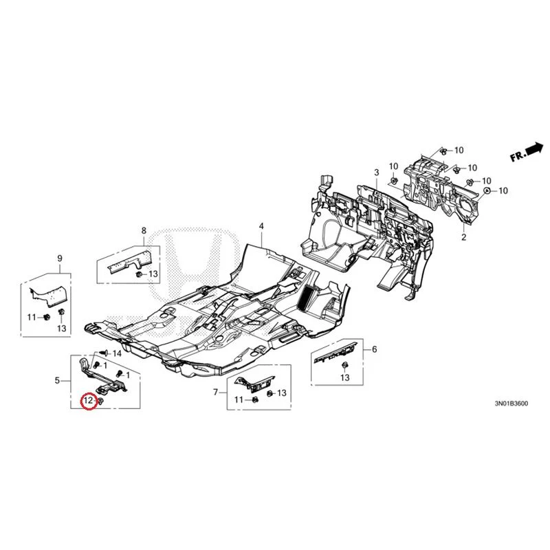 [NEW] JDM HONDA VEZEL e:HEV RV5 2025 Floor Mat GENUINE OEM - Image 14