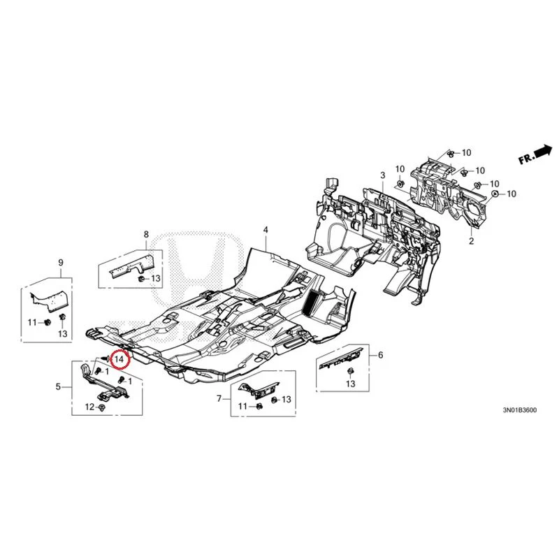 [NEW] JDM HONDA VEZEL e:HEV RV5 2025 Floor Mat GENUINE OEM - Image 16
