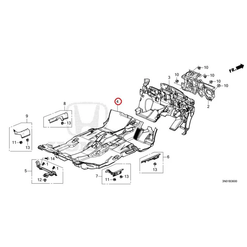 [NEW] JDM HONDA VEZEL e:HEV RV5 2025 Floor Mat GENUINE OEM - Image 5