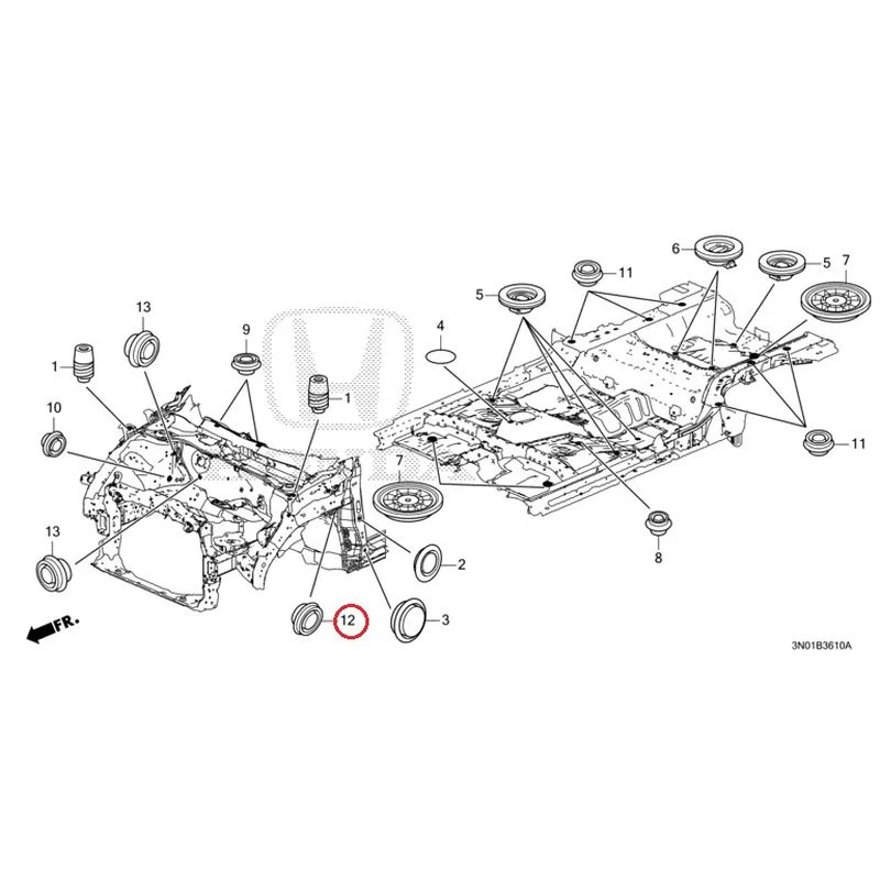 [NEW] JDM HONDA VEZEL e:HEV RV5 2025 Grommets (Front) GENUINE OEM - Image 12