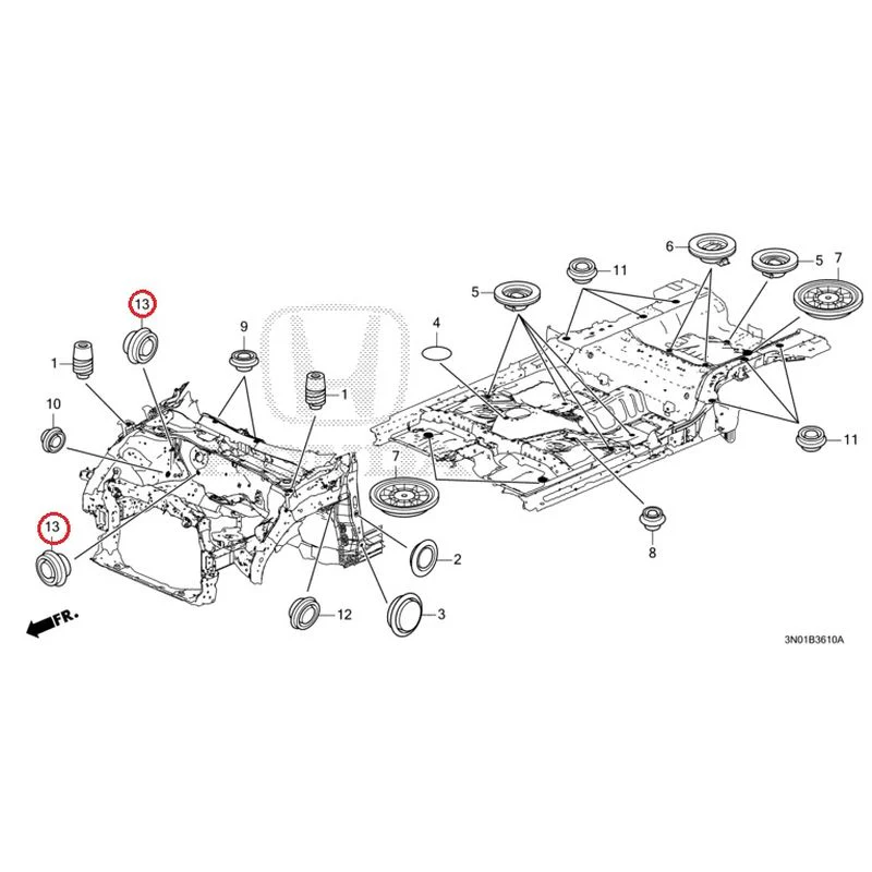 [NEW] JDM HONDA VEZEL e:HEV RV5 2025 Grommets (Front) GENUINE OEM - Image 13