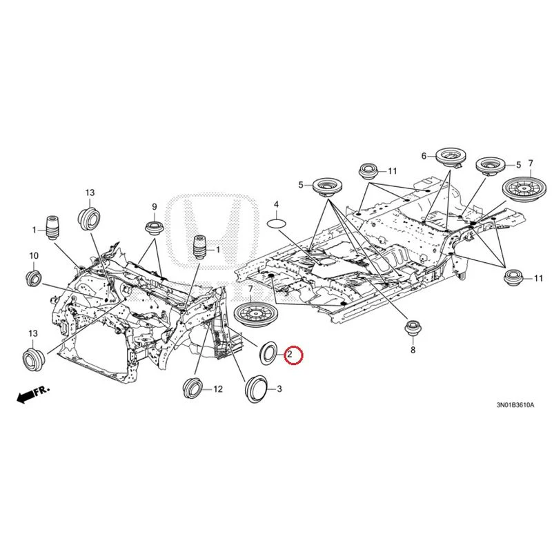 [NEW] JDM HONDA VEZEL e:HEV RV5 2025 Grommets (Front) GENUINE OEM - Image 3