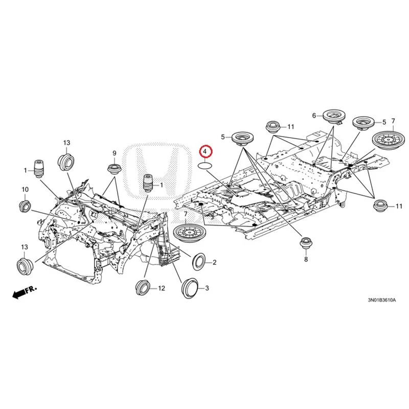 [NEW] JDM HONDA VEZEL e:HEV RV5 2025 Grommets (Front) GENUINE OEM - Image 5