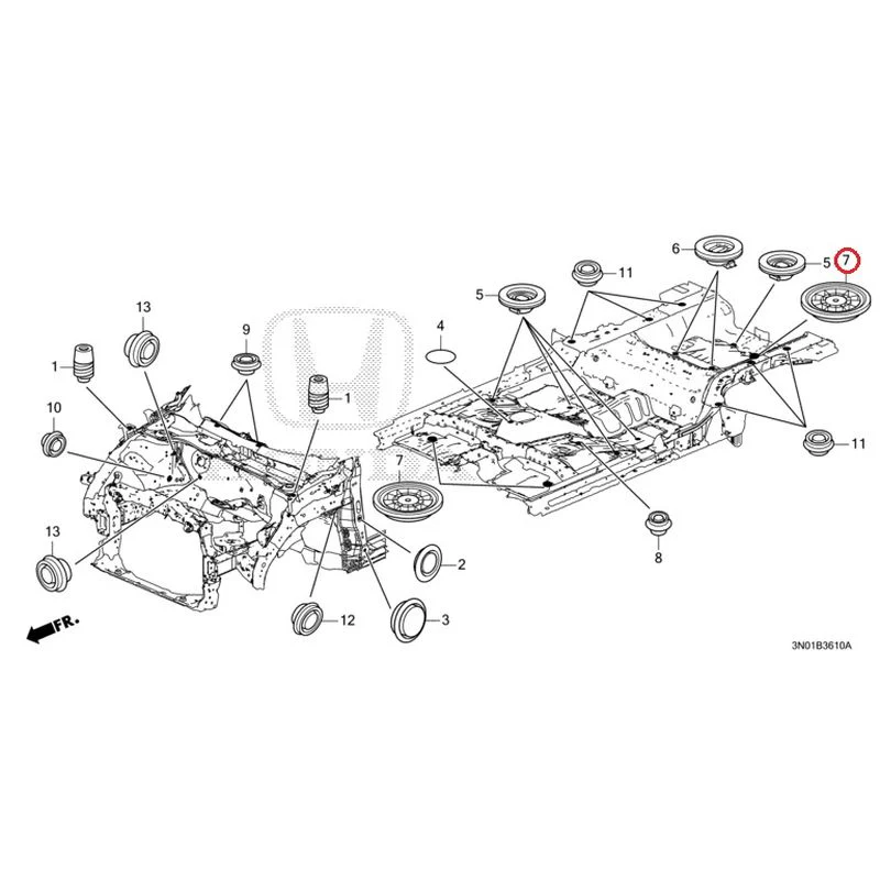 [NEW] JDM HONDA VEZEL e:HEV RV5 2025 Grommets (Front) GENUINE OEM - Image 8