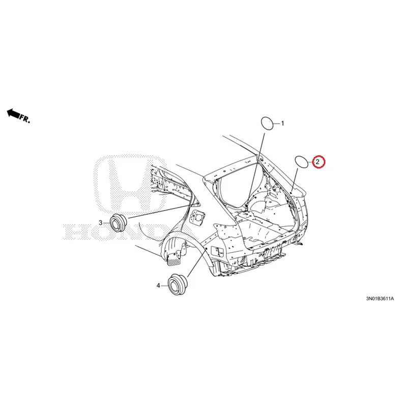 [NEW] JDM HONDA VEZEL e:HEV RV5 2025 Grommets (Rear) GENUINE OEM - Image 3