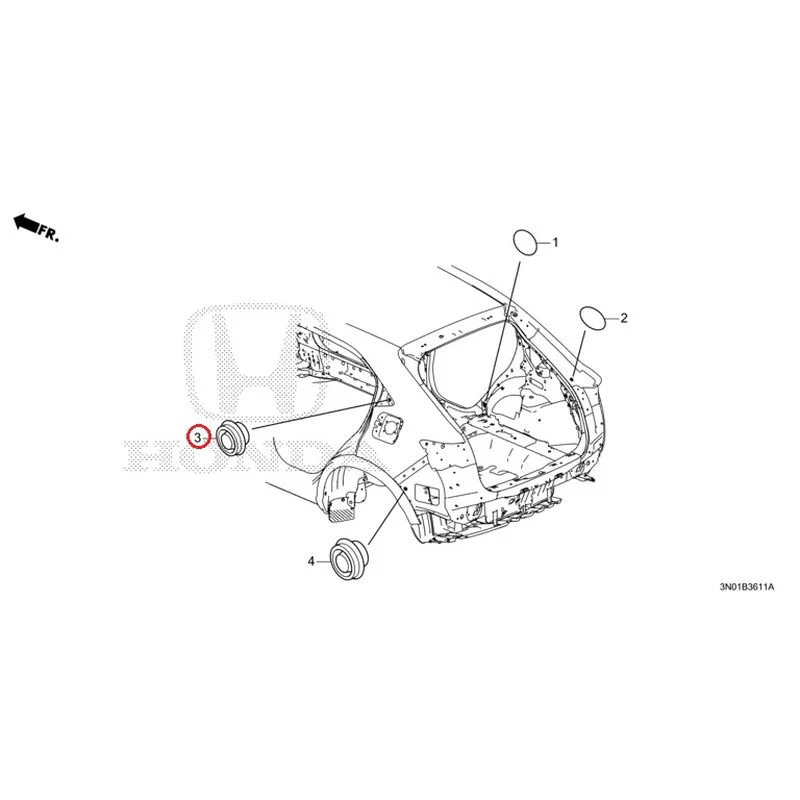[NEW] JDM HONDA VEZEL e:HEV RV5 2025 Grommets (Rear) GENUINE OEM - Image 4