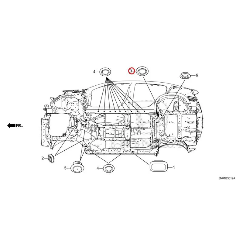 [NEW] JDM HONDA VEZEL e:HEV RV5 2025 Grommet (Lower) GENUINE OEM - Image 4