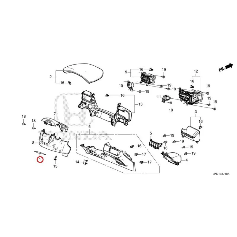[NEW] JDM HONDA VEZEL e:HEV RV5 2025 Instrument panel garnish (driver side) GENUINE OEM - Image 2