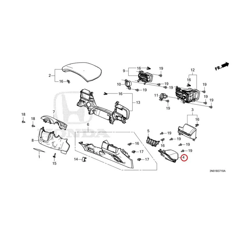 [NEW] JDM HONDA VEZEL e:HEV RV5 2025 Instrument panel garnish (driver side) GENUINE OEM - Image 5
