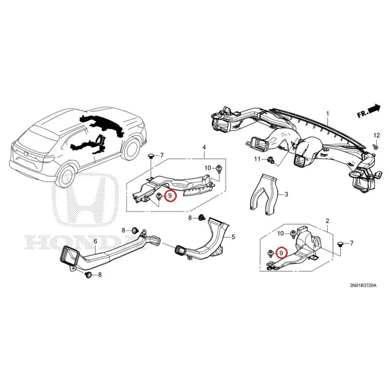 [NEW] JDM HONDA VEZEL e:HEV RV5 2025 Duct GENUINE OEM - Image 10