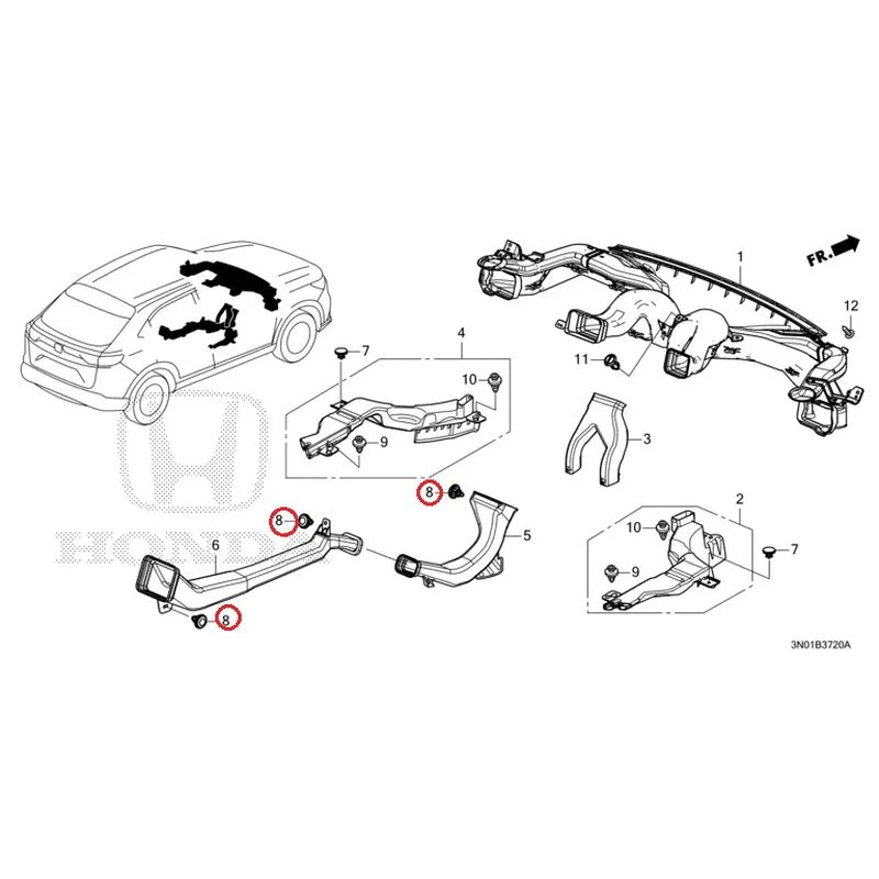 [NEW] JDM HONDA VEZEL e:HEV RV5 2025 Duct GENUINE OEM - Image 9