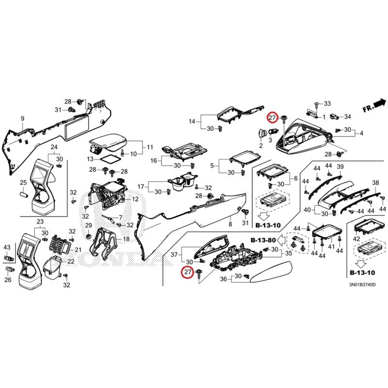 [NEW] JDM HONDA VEZEL e:HEV RV5 2025 Console GENUINE OEM - Image 15