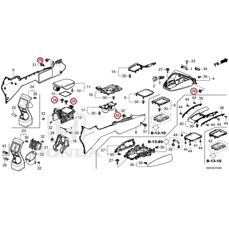 [NEW] JDM HONDA VEZEL e:HEV RV5 2025 Console GENUINE OEM - Image 16