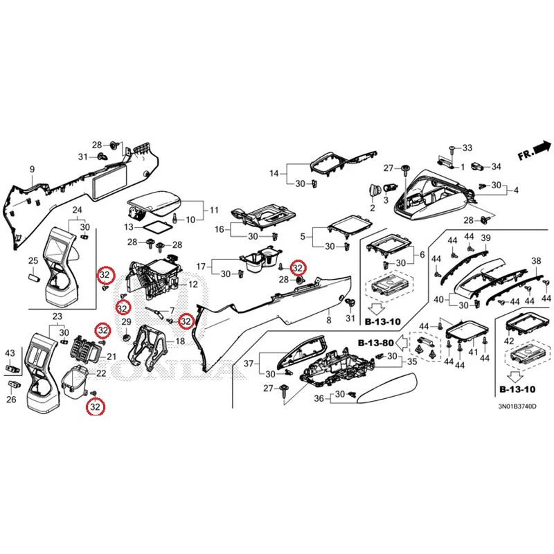 [NEW] JDM HONDA VEZEL e:HEV RV5 2025 Console GENUINE OEM - Image 20