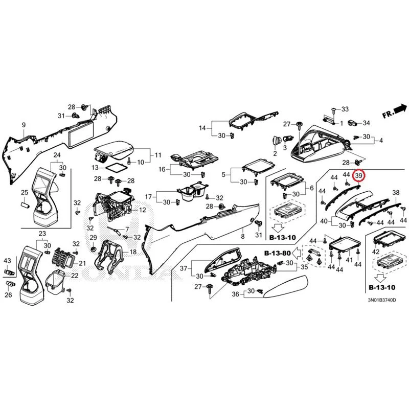 [NEW] JDM HONDA VEZEL e:HEV RV5 2025 Console GENUINE OEM - Image 25