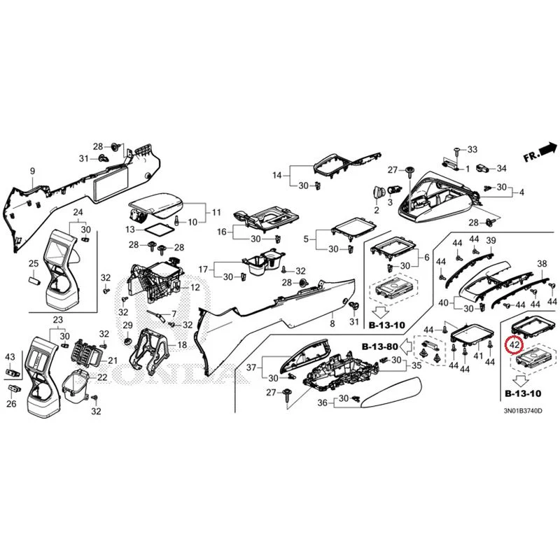 [NEW] JDM HONDA VEZEL e:HEV RV5 2025 Console GENUINE OEM - Image 27