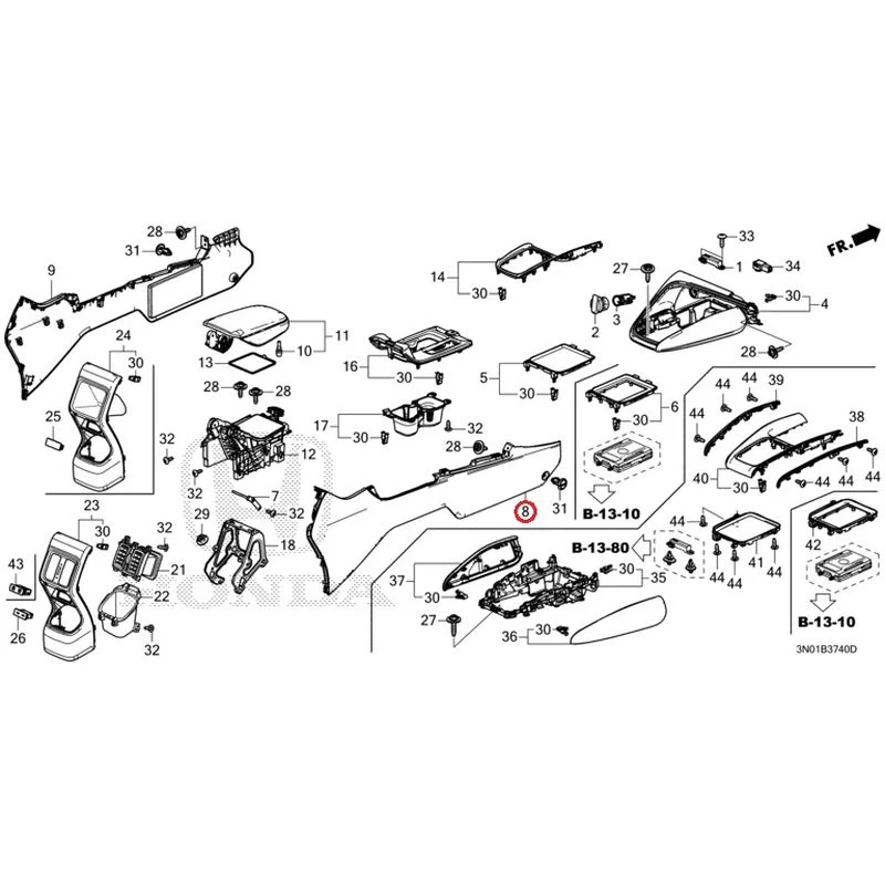 [NEW] JDM HONDA VEZEL e:HEV RV5 2025 Console GENUINE OEM - Image 3