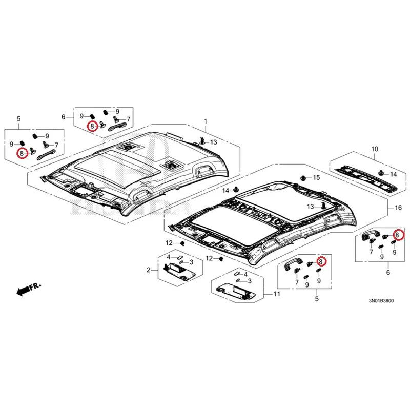 [NEW] JDM HONDA VEZEL e:HEV RV5 2025 Roof Lining GENUINE OEM - Image 13
