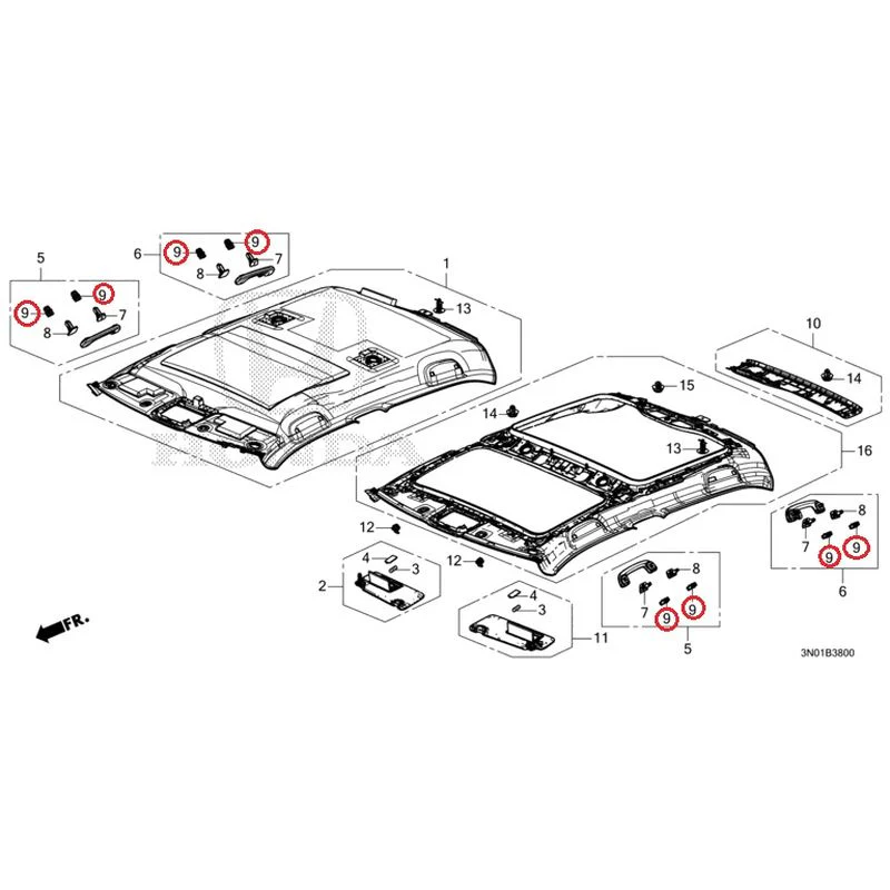 [NEW] JDM HONDA VEZEL e:HEV RV5 2025 Roof Lining GENUINE OEM - Image 15