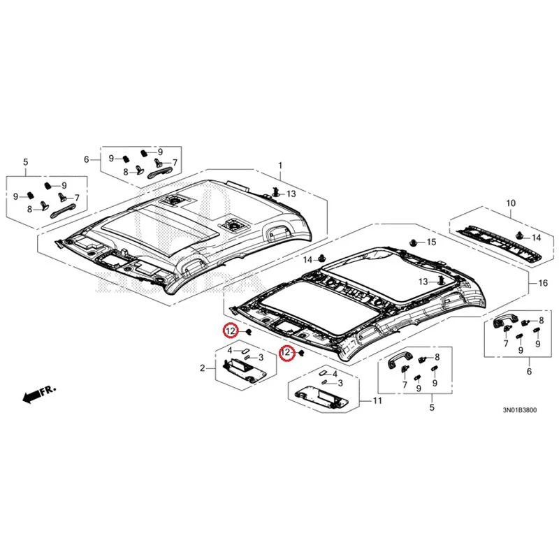 [NEW] JDM HONDA VEZEL e:HEV RV5 2025 Roof Lining GENUINE OEM - Image 21