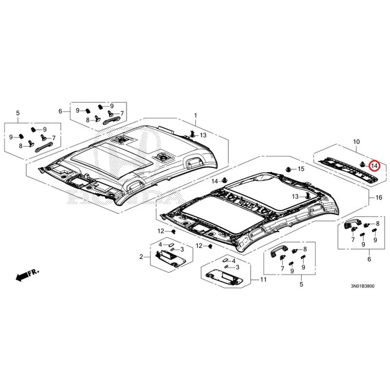 [NEW] JDM HONDA VEZEL e:HEV RV5 2025 Roof Lining GENUINE OEM - Image 24