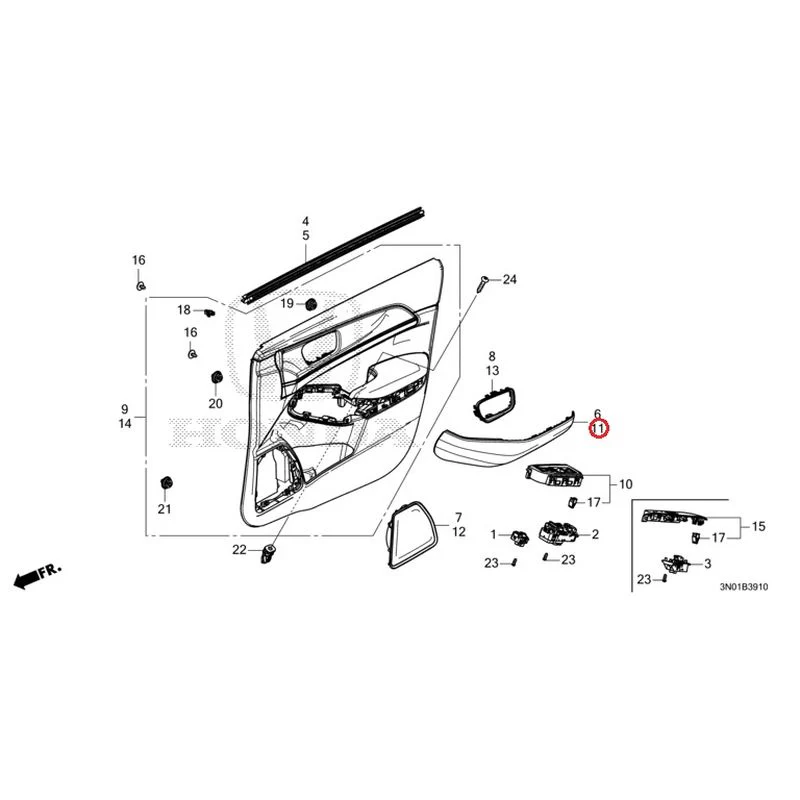 [NEW] JDM HONDA VEZEL e:HEV RV5 2025 Front Door Lining GENUINE OEM - Image 12