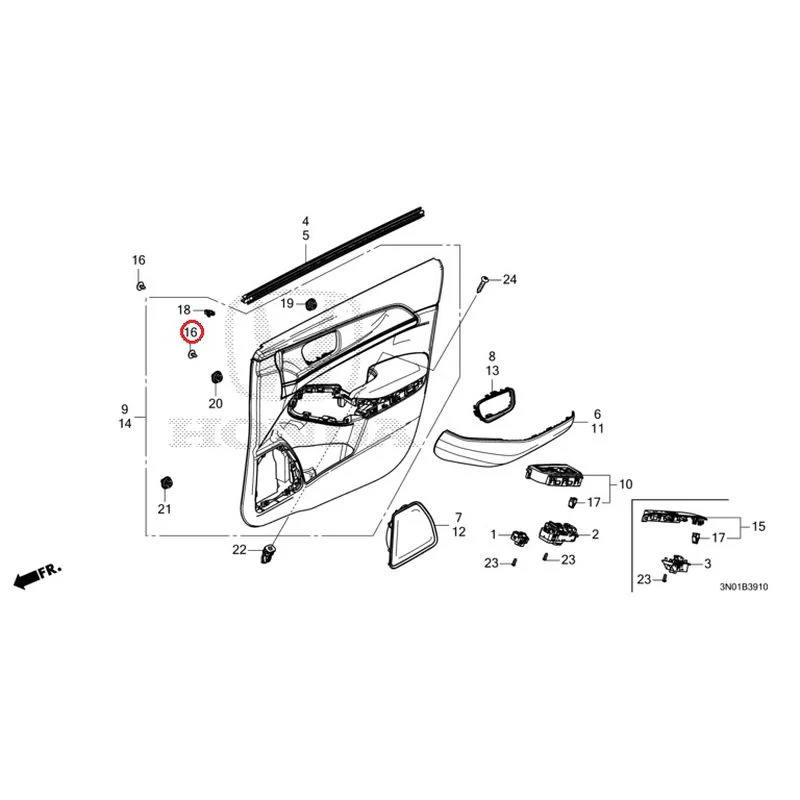 [NEW] JDM HONDA VEZEL e:HEV RV5 2025 Front Door Lining GENUINE OEM - Image 17