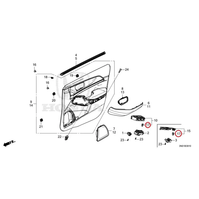 [NEW] JDM HONDA VEZEL e:HEV RV5 2025 Front Door Lining GENUINE OEM - Image 18