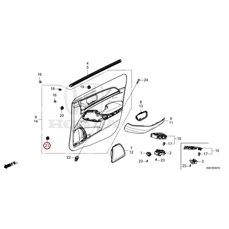 [NEW] JDM HONDA VEZEL e:HEV RV5 2025 Front Door Lining GENUINE OEM - Image 22