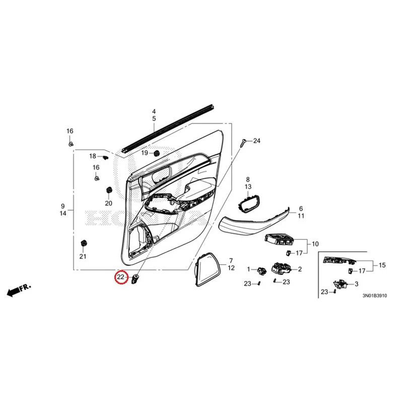 [NEW] JDM HONDA VEZEL e:HEV RV5 2025 Front Door Lining GENUINE OEM - Image 23