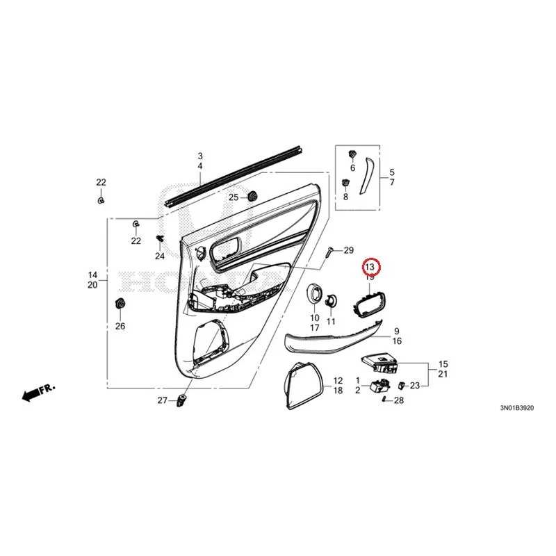[NEW] JDM HONDA VEZEL e:HEV RV5 2025 Rear Door Lining GENUINE OEM - Image 14