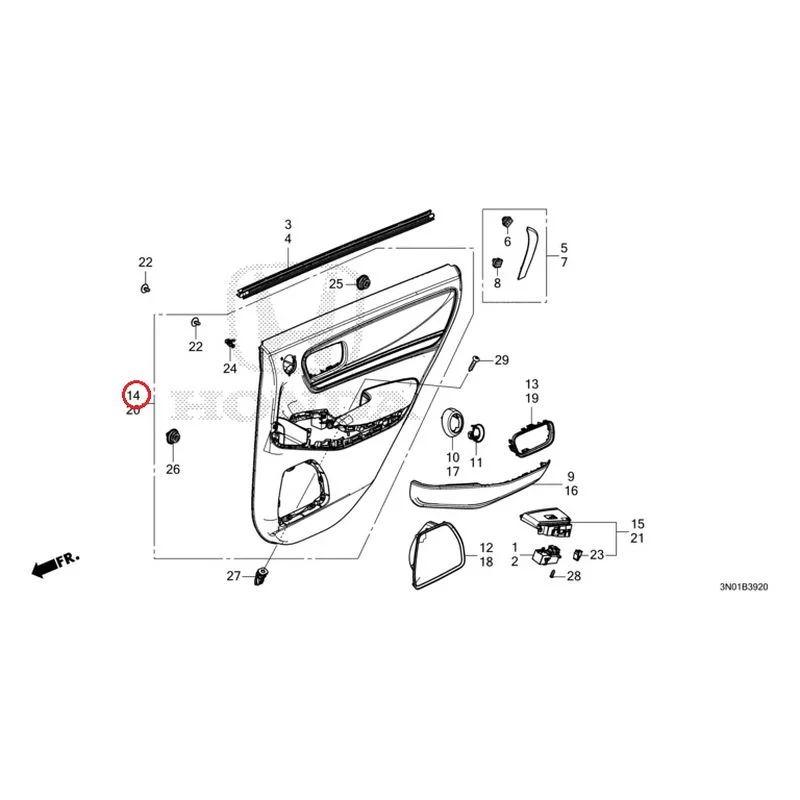 [NEW] JDM HONDA VEZEL e:HEV RV5 2025 Rear Door Lining GENUINE OEM - Image 15