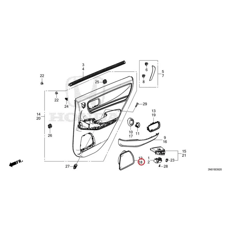 [NEW] JDM HONDA VEZEL e:HEV RV5 2025 Rear Door Lining GENUINE OEM - Image 20