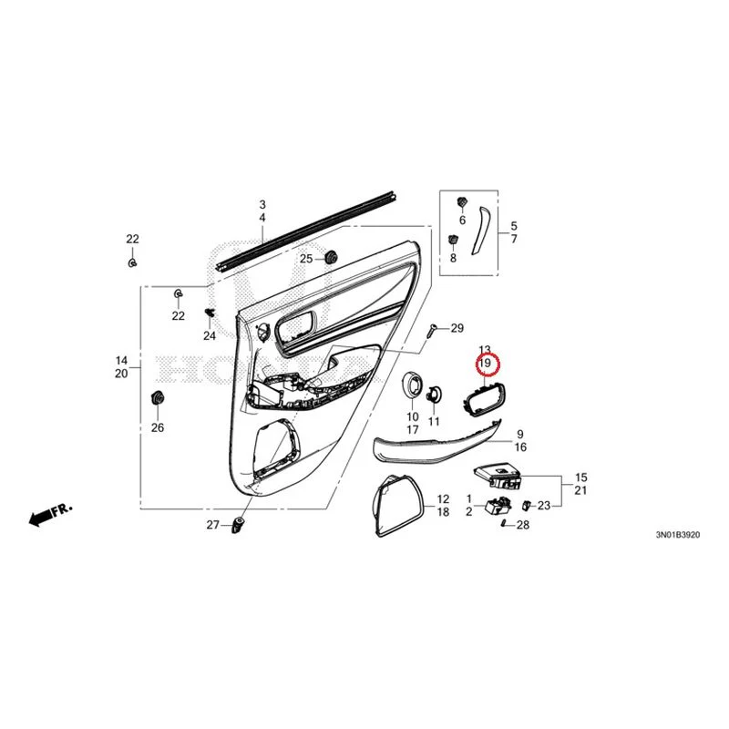 [NEW] JDM HONDA VEZEL e:HEV RV5 2025 Rear Door Lining GENUINE OEM - Image 21