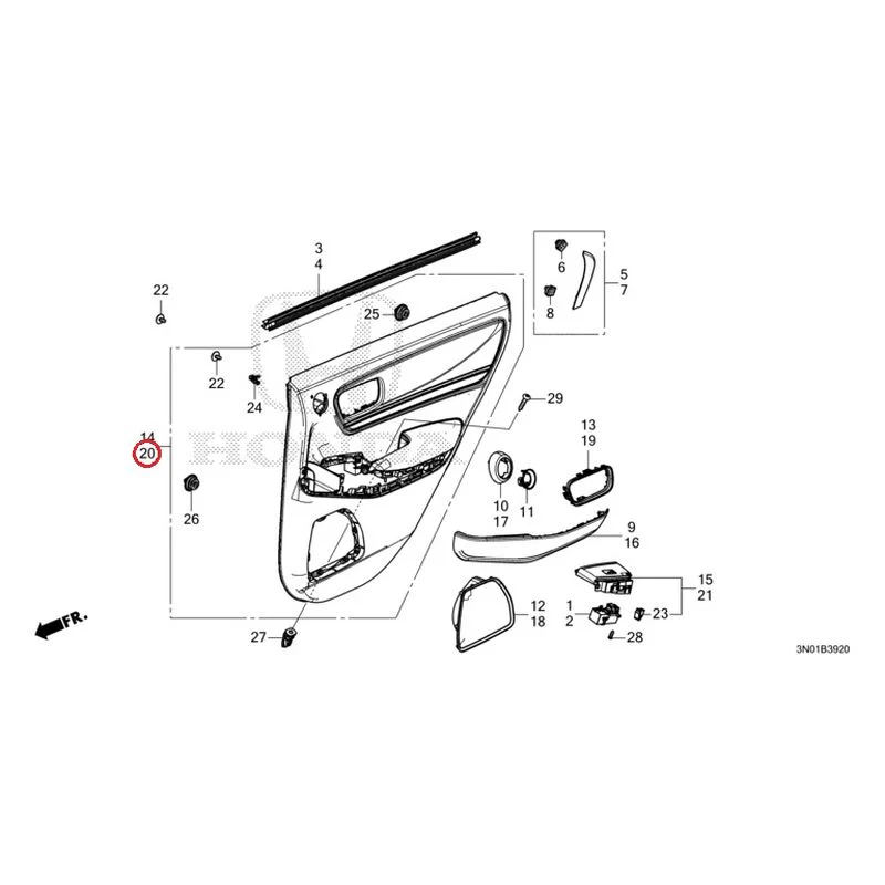 [NEW] JDM HONDA VEZEL e:HEV RV5 2025 Rear Door Lining GENUINE OEM - Image 22