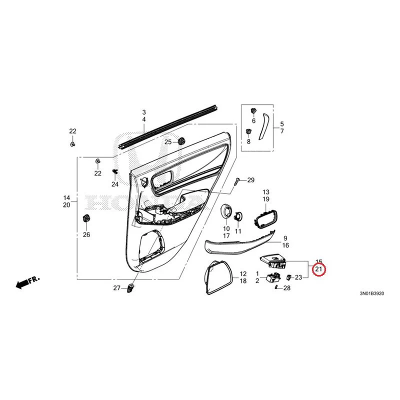 [NEW] JDM HONDA VEZEL e:HEV RV5 2025 Rear Door Lining GENUINE OEM - Image 24