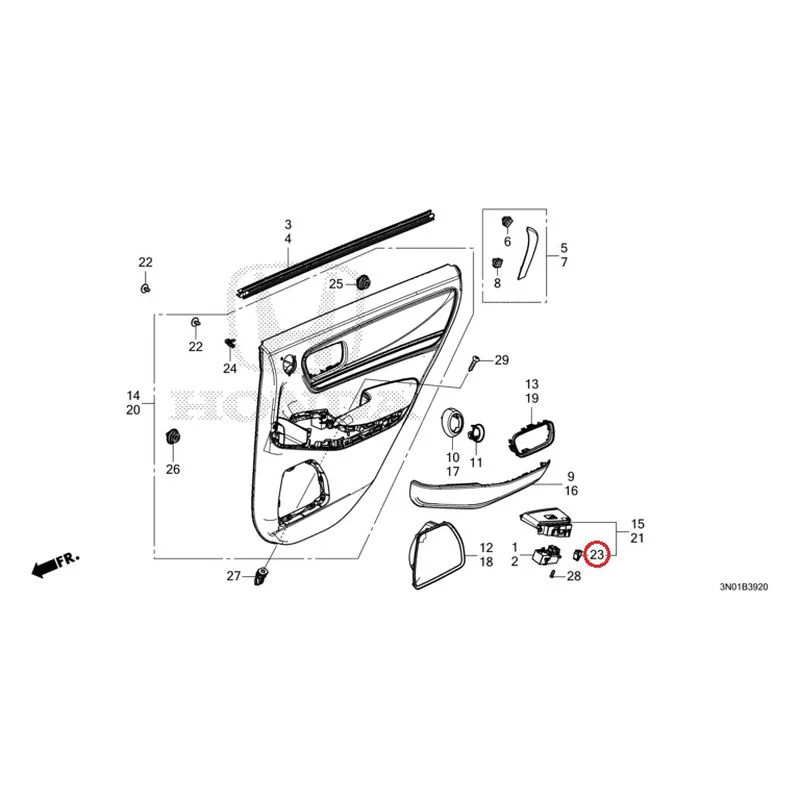 [NEW] JDM HONDA VEZEL e:HEV RV5 2025 Rear Door Lining GENUINE OEM - Image 26