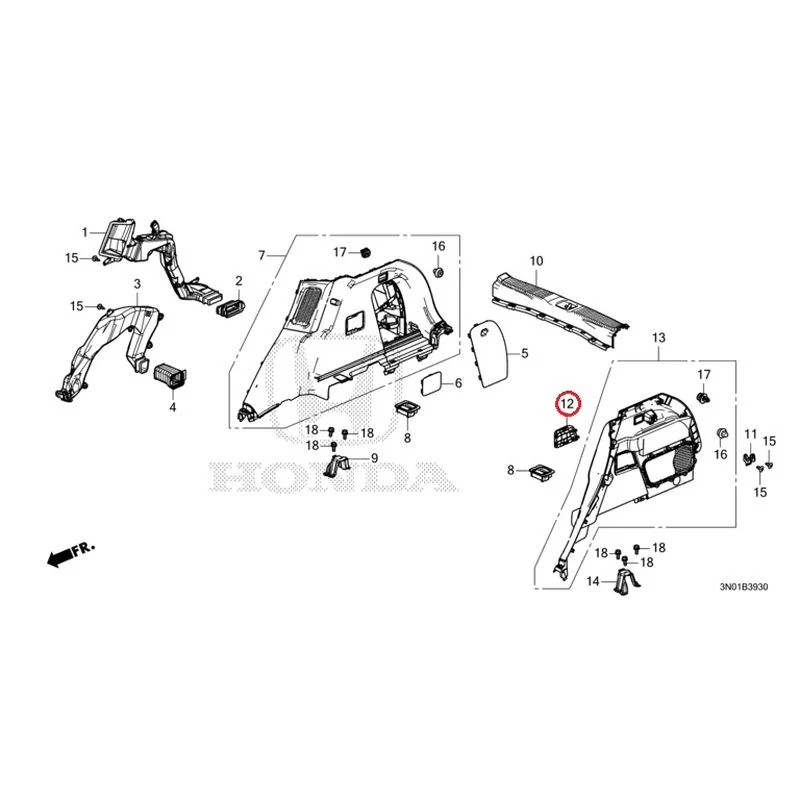 [NEW] JDM HONDA VEZEL e:HEV RV5 2025 Side Lining GENUINE OEM - Image 14